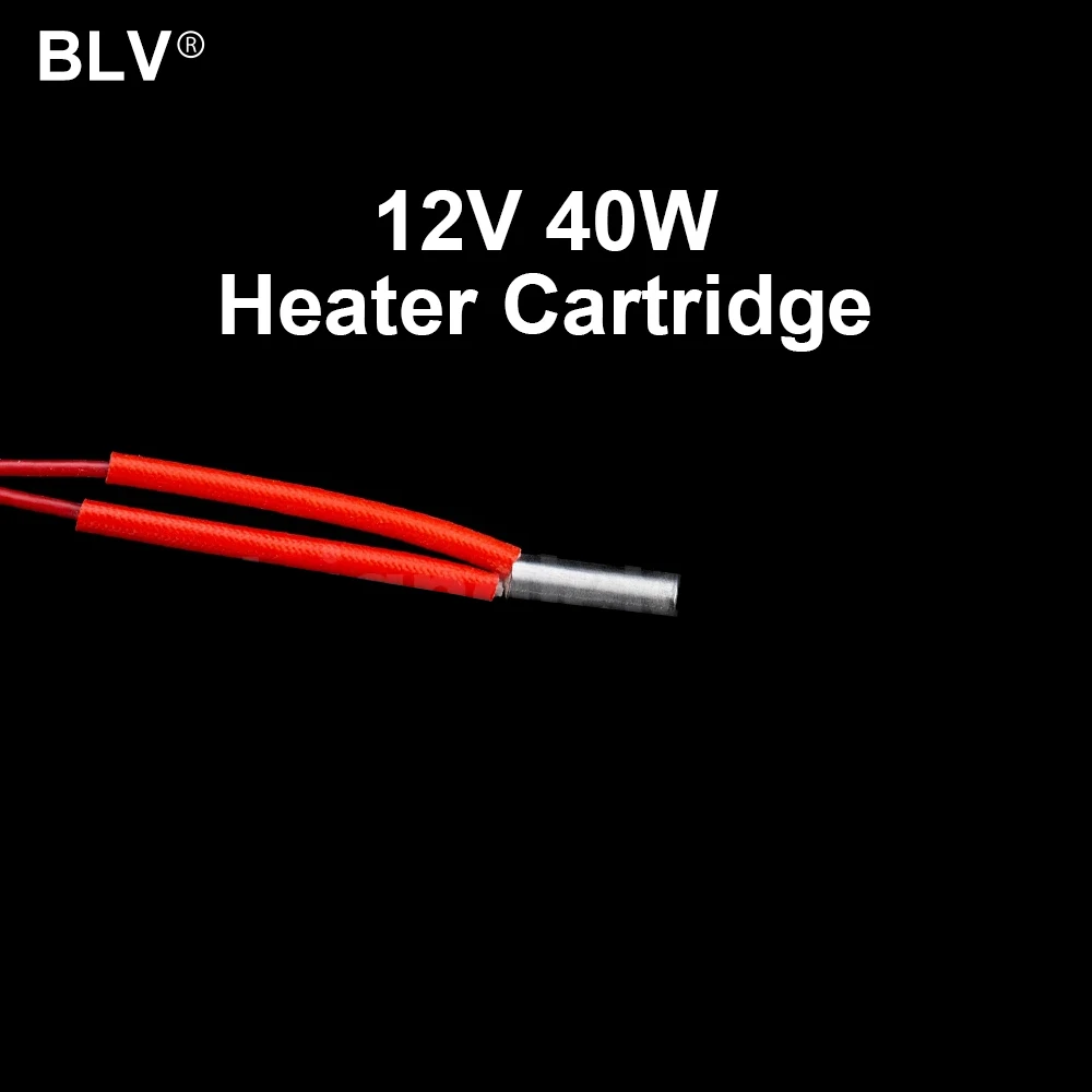 BLV&reg; Red Cartridge Heater Collection 12V 30W / 12V 40W / 24V 40W 24V 70W /12V 80W /24V 80W 100CM for Super Volcano Heat block
