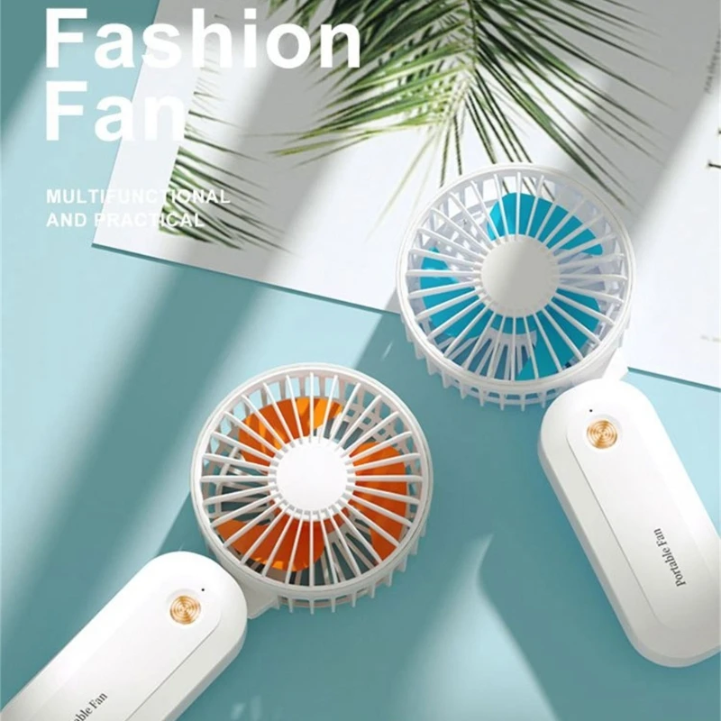 

Hangings Neck Mini Fan USB HandheldsRechargeable 3 Gear Adjustment Deformable Travel Fans for Holiday Outdoor Desk Travel