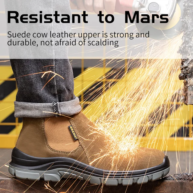 Botas con casquillo para hombre casquillo mujer industriales zapatos de trabajo seguridad hombre 2024 para dama tacticas vaquerass botines para caballero zapatos de trabajo seguridad hombre envío gratis - Imagen 3