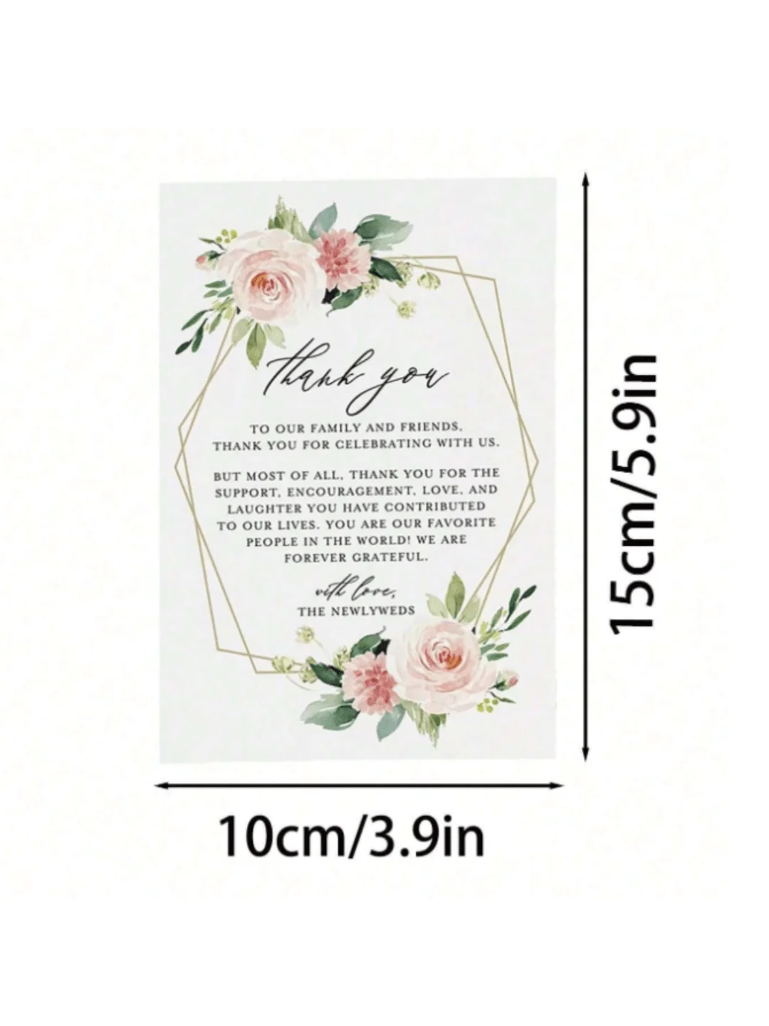 50pcs Wedding Appreciation Cards Wedding Ceremony Decorations Party Decorations Birthday Celebration Event Decoration Cards