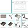 Integrated Waterfall Kitchen Sink Honeycomb Technology Large Digitial Display Stainless Steel Water Filter Cup Washer 6