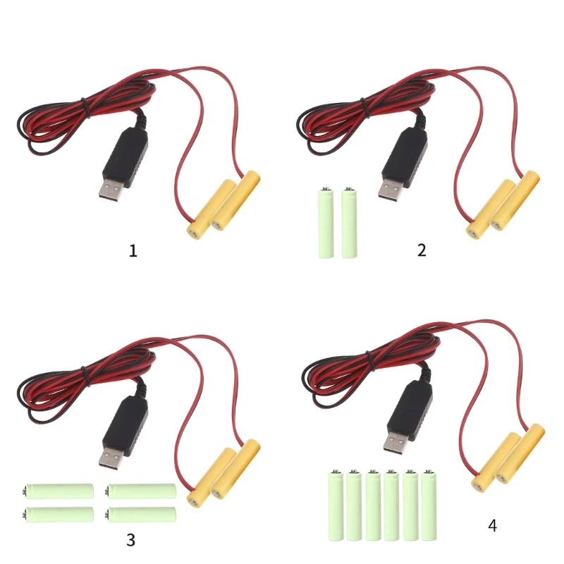 LED 조명 전자 장난감 DXAC용 USB 1.5V 3V 4.5V 6V AAA LR03 배터리 제거기
