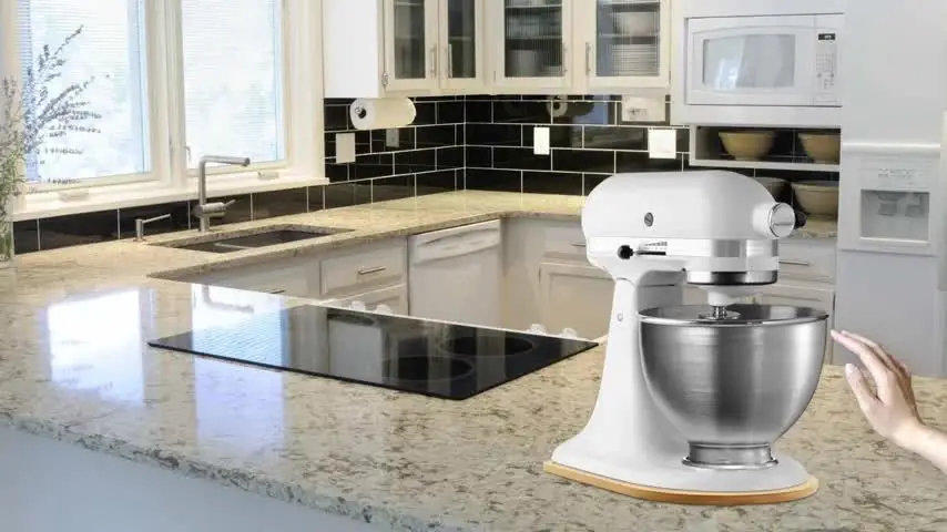 Tappetino Scorrevole Per KitchenAid 4.5L-5L – Base Trasparente In Plastica Per Spostare La Planetaria