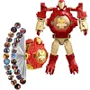Disney Spiderman 24 Projection Patterns Children Watches for Boy Deformation Robot Projection Electronic Clock Kids Christmas 4