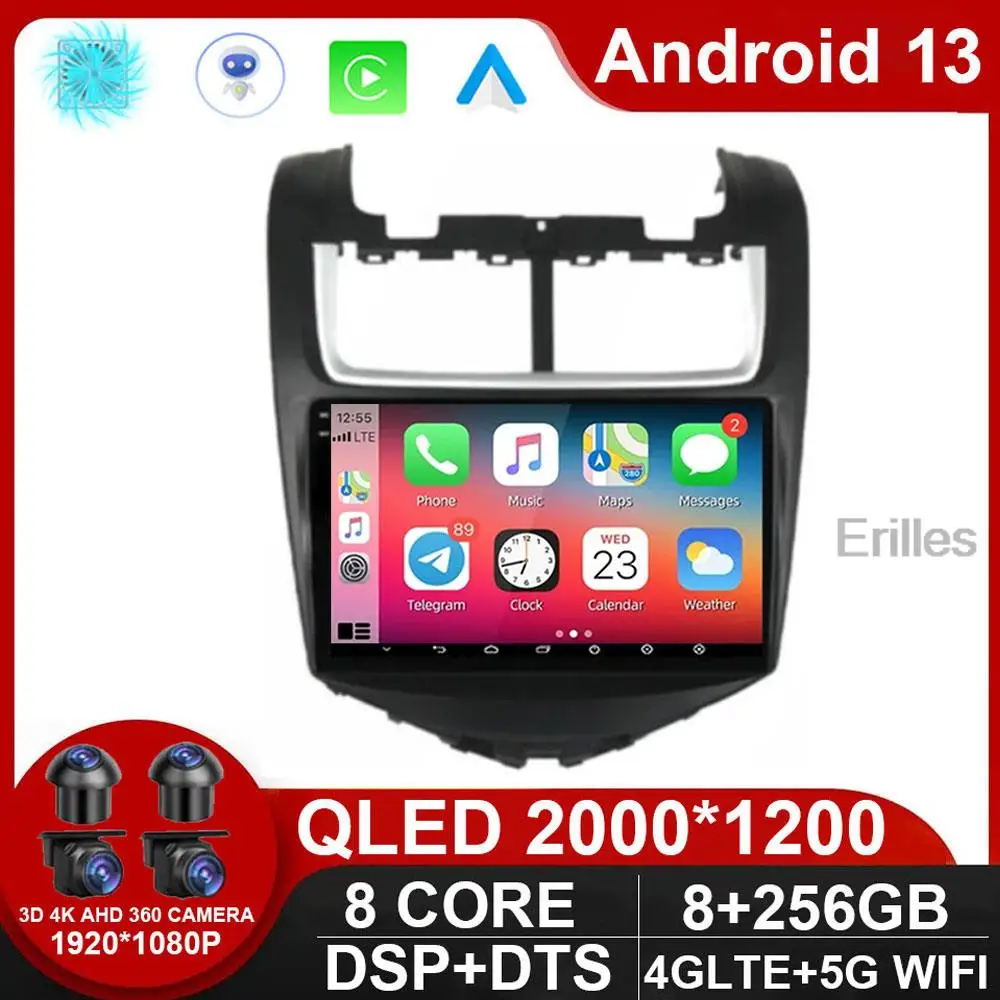 

Android 13 For Chevrolet Aveo 2014 - 2017 Car Radio Autoradio Multimedia Player WIFI DSP SWC ADAS RDS 4G Stereo Video No 2din