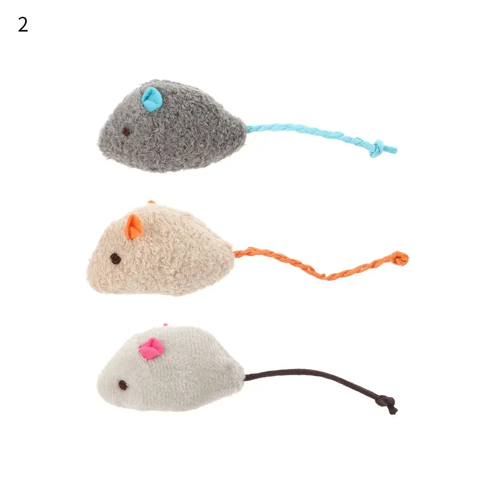 10PCS New Mini Funny Rabbit Fur False Mouse Simulation Mice with Squeak Noise Playing Toys For Cats Kitten Pet Supplies 