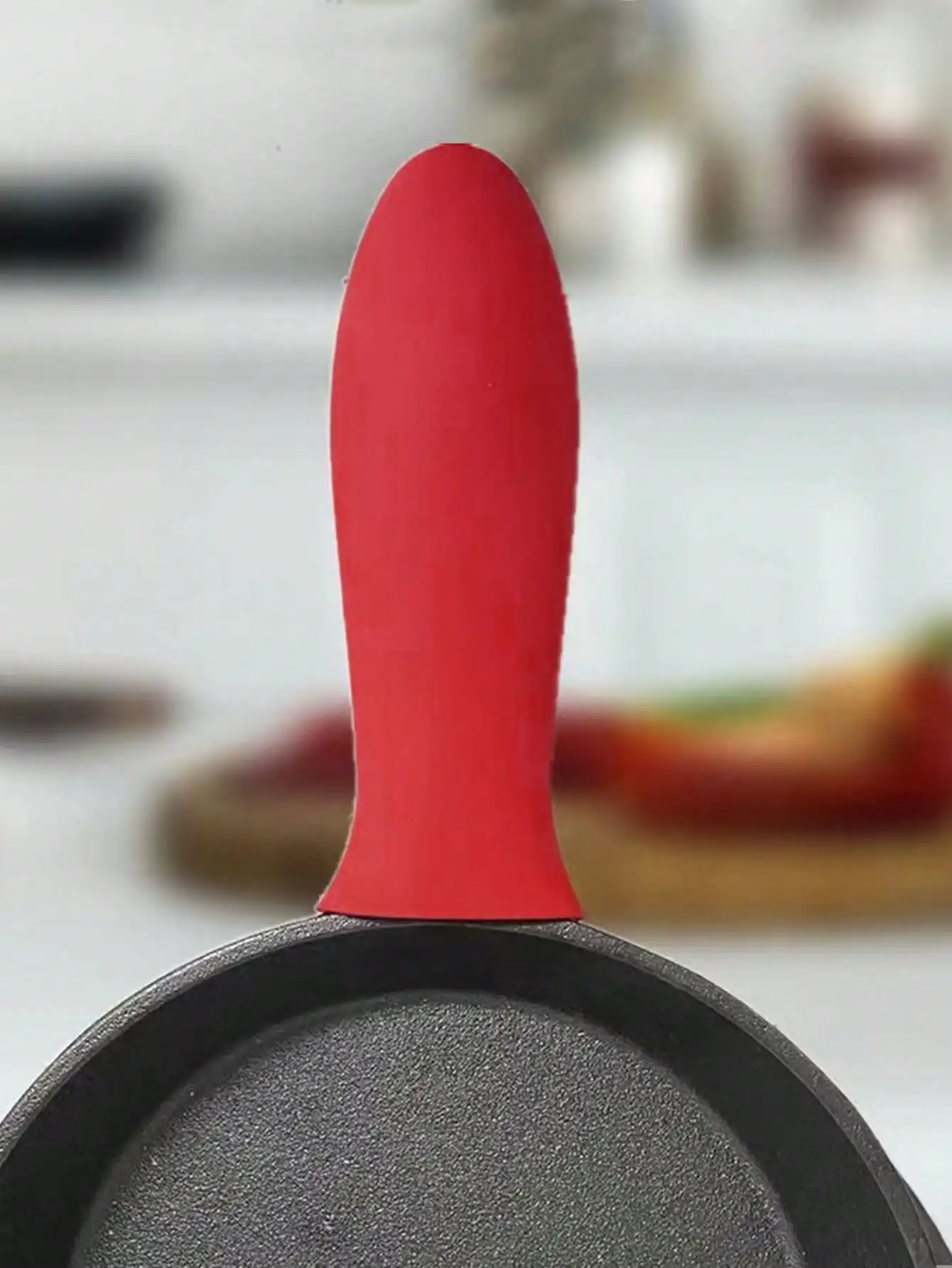 Silicone Pan Handle Heat Insulation Sleeve Thickeneded Cast Iron Pan Skillet Frying Non-Slip, High Temperature and Anti-Scaldi