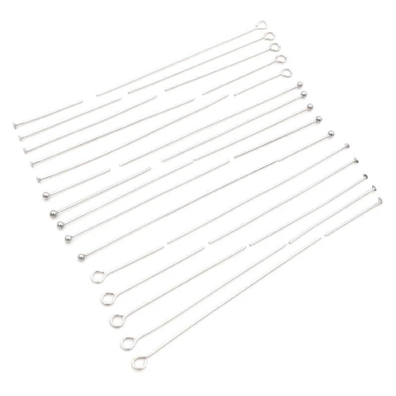 Stainless Steel Ball Pins No Fade 100pcs/Lot 20-70 mm 316 Stainless Steel Ball Pins Findings Ball Head Pins For Jewelry Making DIY Supplies Accessories