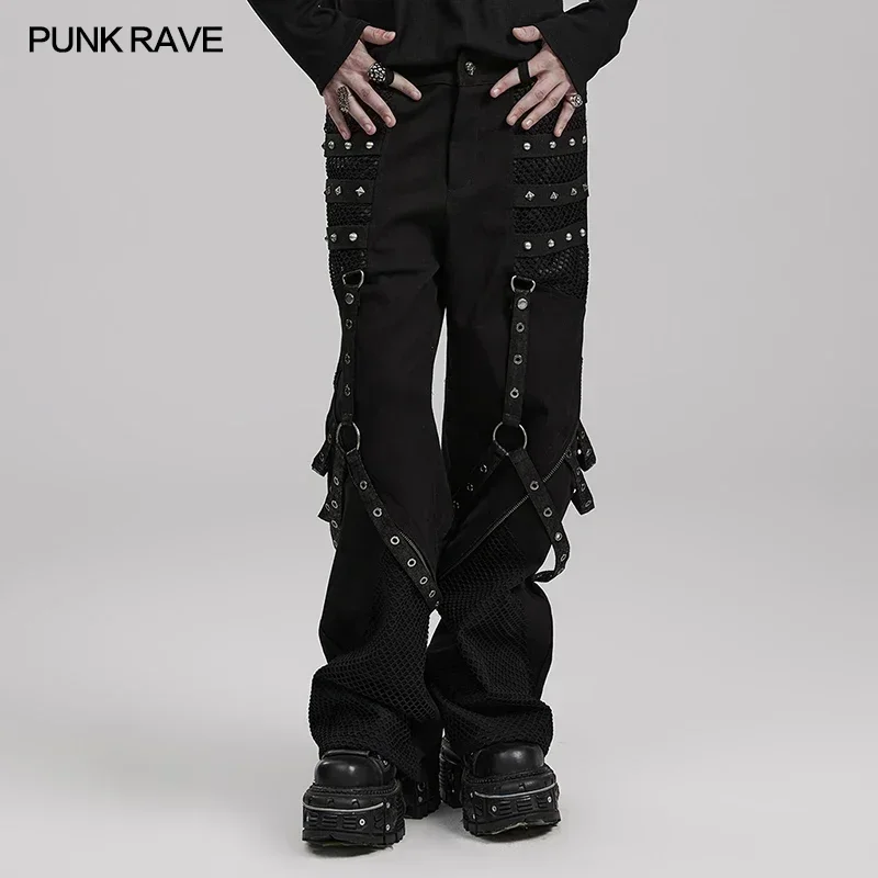 Calça Jeans Masculina Oaovo - Estilo Punk Streetwear - Detalhes Metal