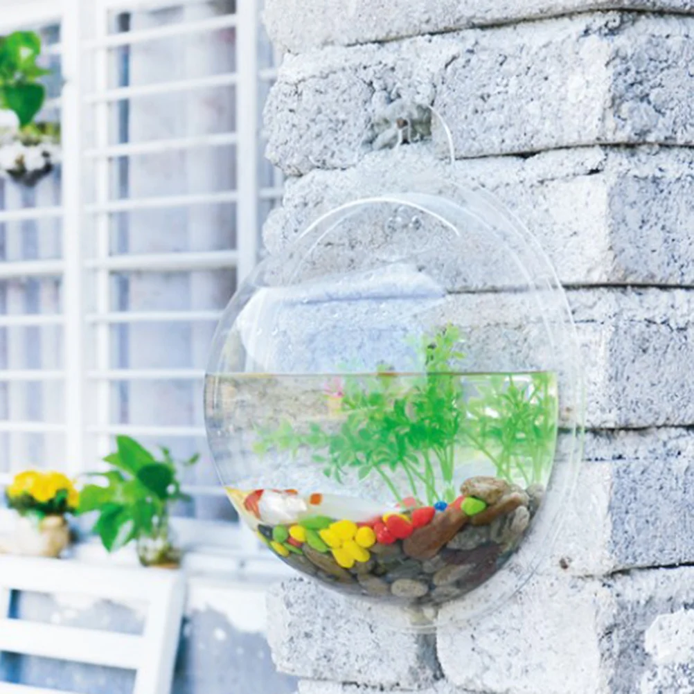 

Wall Hanging Acrylic Aquarium Transparent Creative Wall Mounted Acrylic Fish Bowl Hanging Aquarium Fish Tank Home Decor