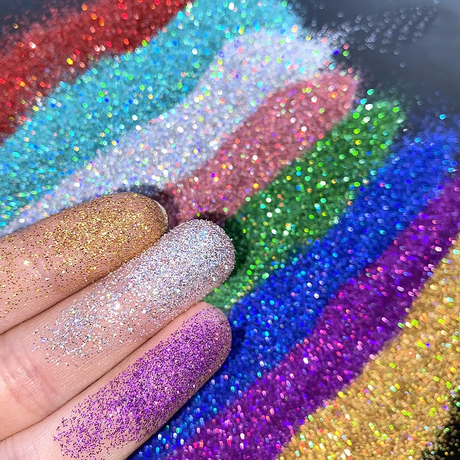 50g Extra Fine Glitter Holographic Laser Dazzling Nail Glitter Powder Art Crafts Resin Tumbler Decoration Shiny Flakes Sequins - 5