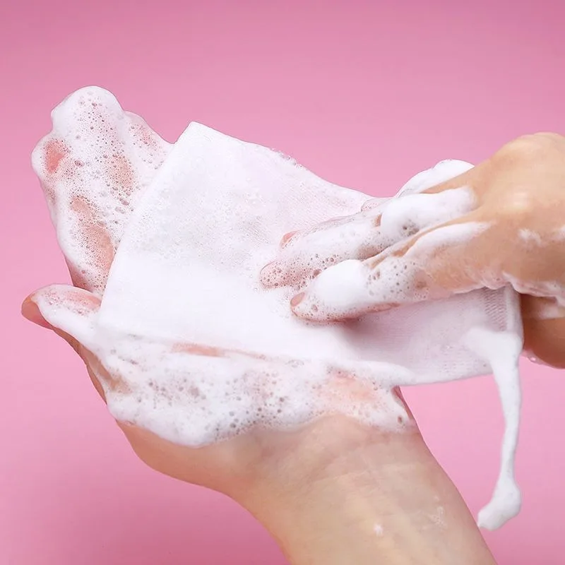 Description Picture 4 of item1/10Pcs Portable Clean Foaming Mesh Bag Reusable Soap Foaming Nets for Shower Washing Bathroom Accessories Kitchen Storage Bag