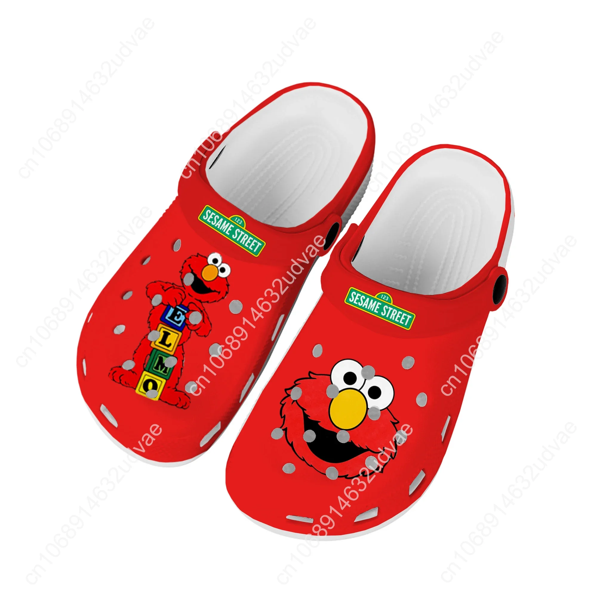 S-Sesame Cartoon E-Elmo Home Clogs Custom Water Shoes Mens Womens Teenager Shoe S-Street Garden Clog Beach Hole Slippers