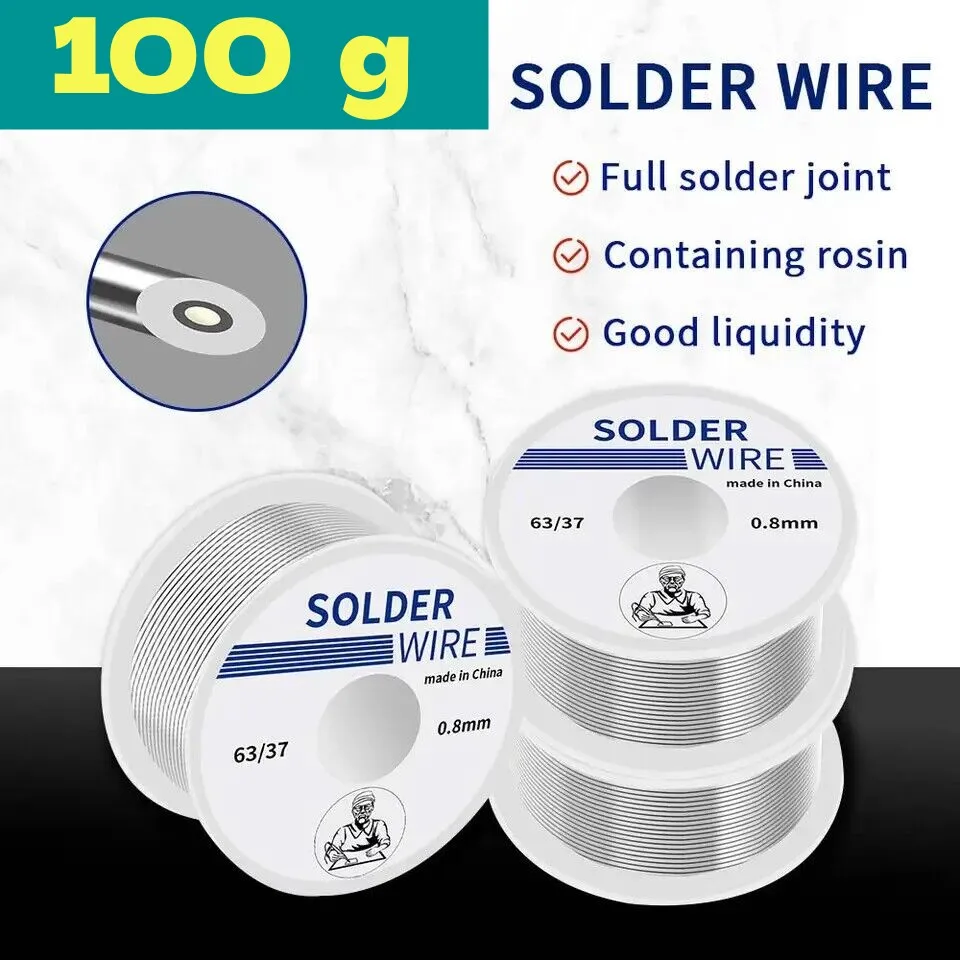 

Core Purity Roll Diy Tin Wire Paste Solder Welding Fusion 100g Tools Easily Welding Soldering Low Spot Wire No-clean Rosin High