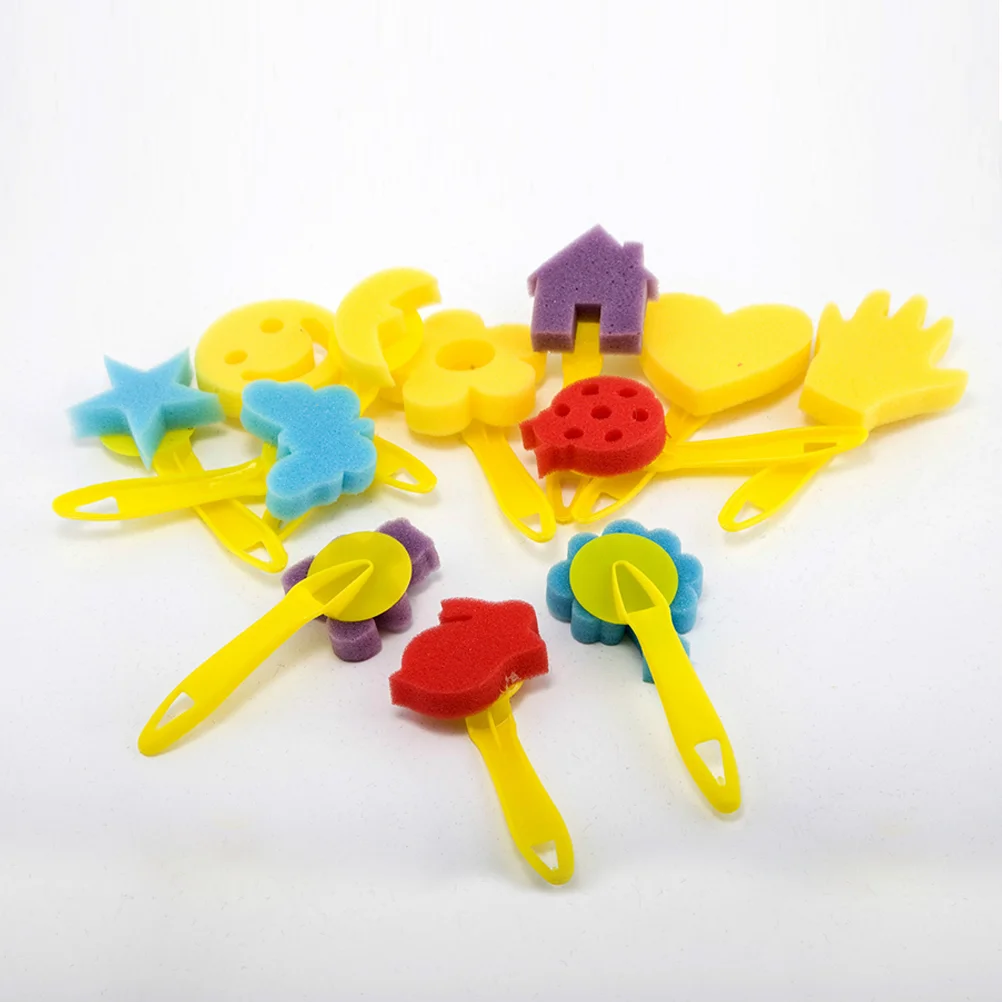 12 Spugne Per Pittura - Pennelli In Schiuma Con Forme Diverse, Per Arte E Decorazione - Foto 11