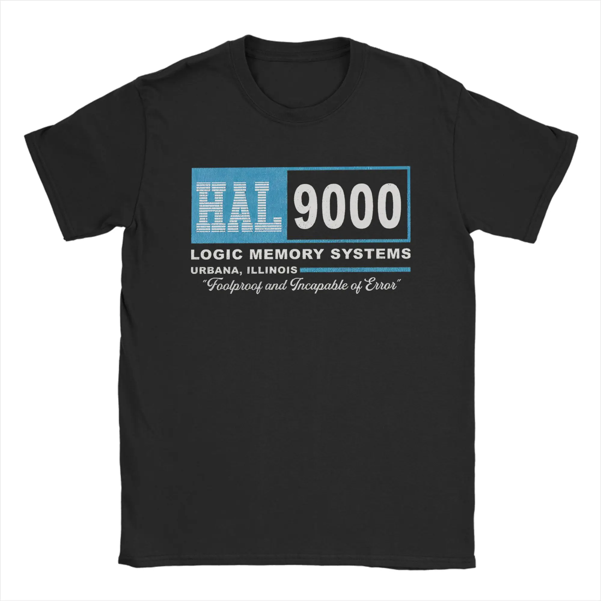 HAL-9000 getragene T-Shirts für Herren, Baumwolle, tolle T-Shirts, Rundhalsausschnitt, Space Odyssey, T-Shirt, kurzärmelig, Kleidung in Übergröße