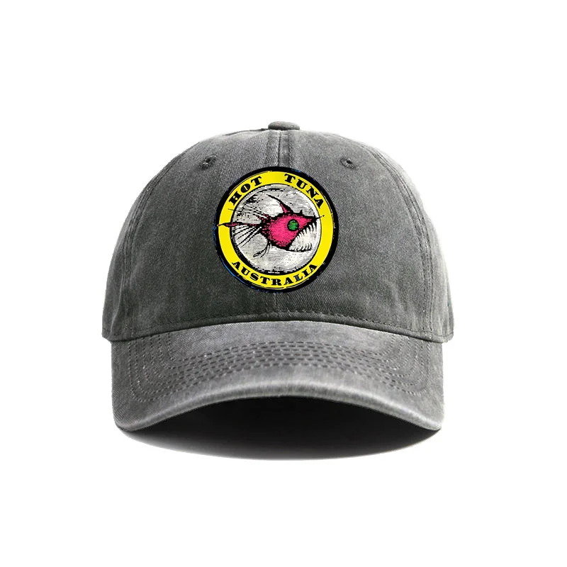 Hot Tuna Surf Baseball Cap Distressed Hats Cap Men Retro Outdoor Summer Adjustable Surfer Beach Hat