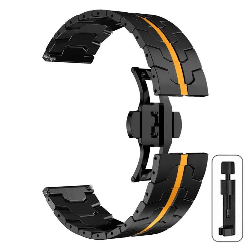 Premium Metal Business Bracelet Watchband, 20mm/22mm Strap