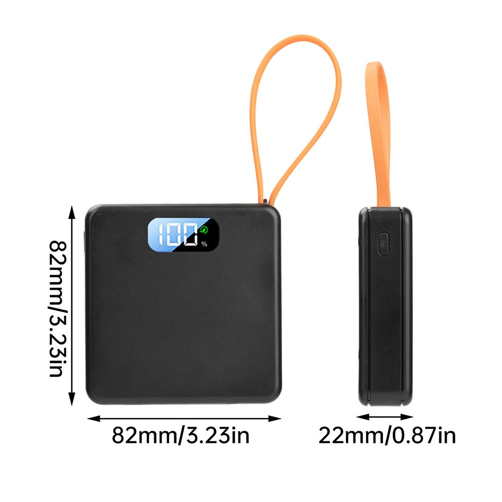 DIY 18650 Power Bank Fall 10 Watt/22,5 W Schnelle Lade Batterie Box Micro USB Typ-C Keine-Löten Batterie Lagerung Shell Eingebautes Kabel – Detail 27