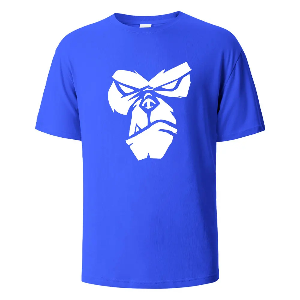 Gorilla Face Graphic Oversized Cotton T-Shirt - Unisex Casual Streetwear Tee