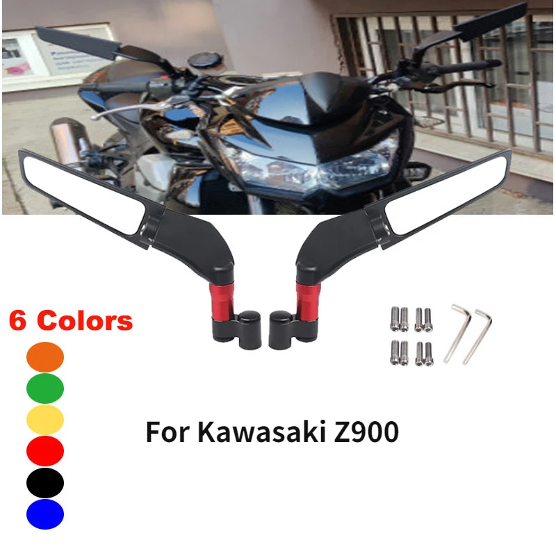 

Z900 Rearview Mirror For Kawasaki Z 900 Universal Motorcycle Wind Wing Swivel Side Reversing Mirrors Retroviseur Espelhos Moto