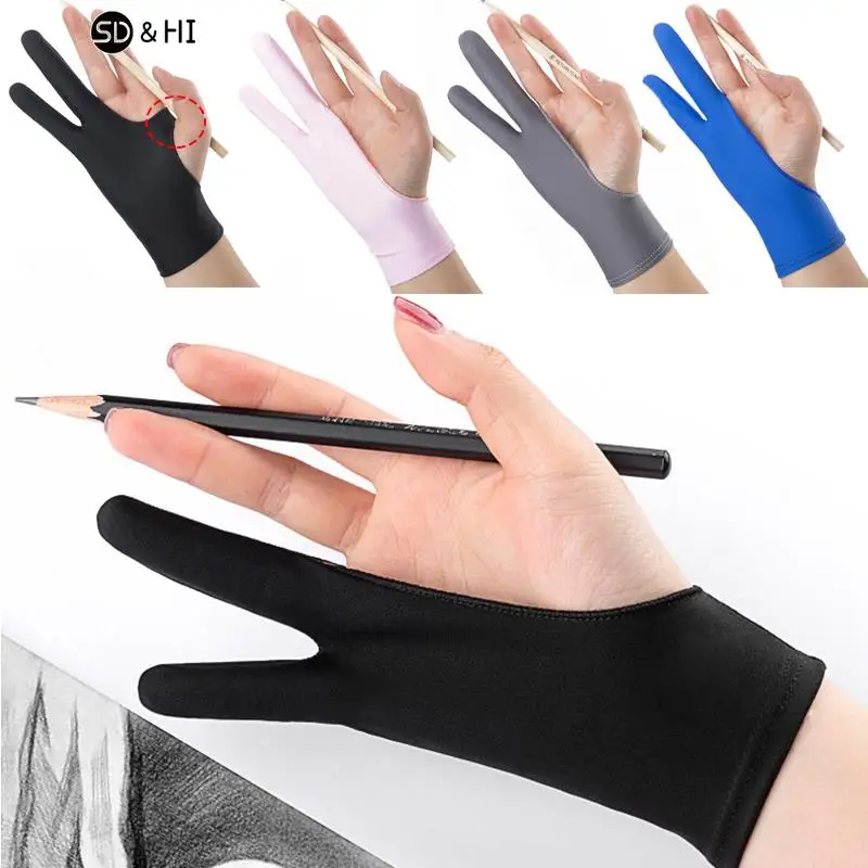 

For Universal Pencil Gloves Palm Rejection Art Painting Sketching Two Finger Painting Tablet Pad Pen Glove For Tablet