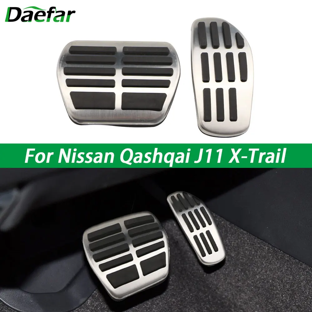 Car Pedals Gas Brake Pedal Pads Cover for Nissan Qashqai J11 X Trail