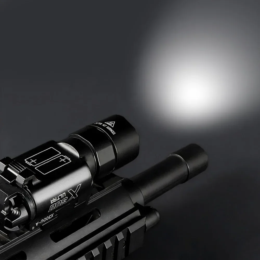 1000 루멘 전술 LED 손전등 화이트 스트로브 야외 사격용 총등 권총, 권총총, 소총용 20mm 레일 장착 가능
