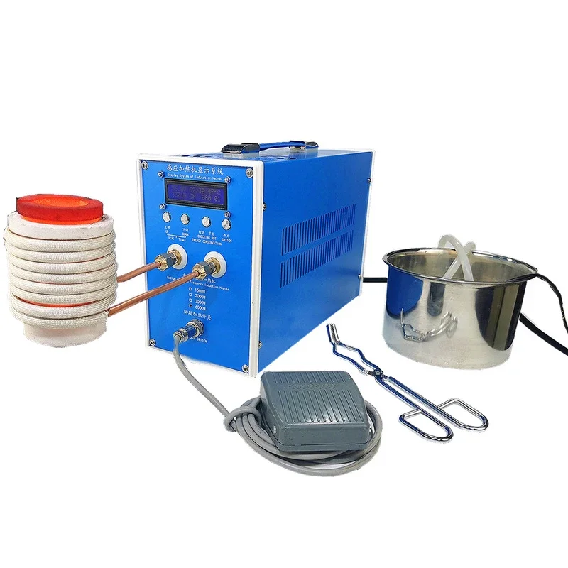 

High Frequency Induction Heating Machine Metal Smelting Furnace Induction Heater Welding Metal Quenching Equipment 220V 6000W