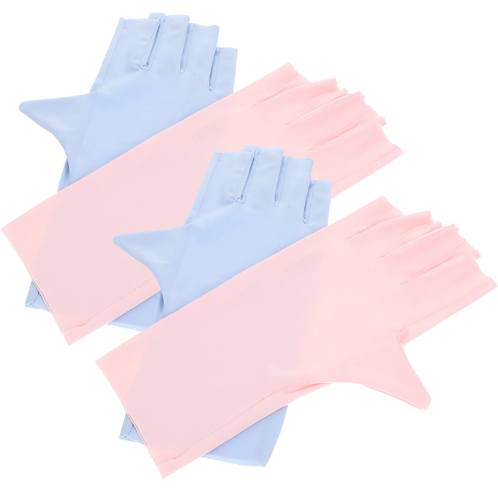 

2 Pairs UV Nail Gloves Salon Anti UV Manicure Gloves UV Protection Fingerless Gloves