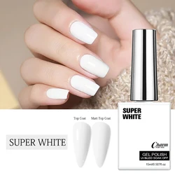 Gel Nail Polish - Semi - Permanent Soak Off UV LED Formula for Nail Art and Manicures (White)