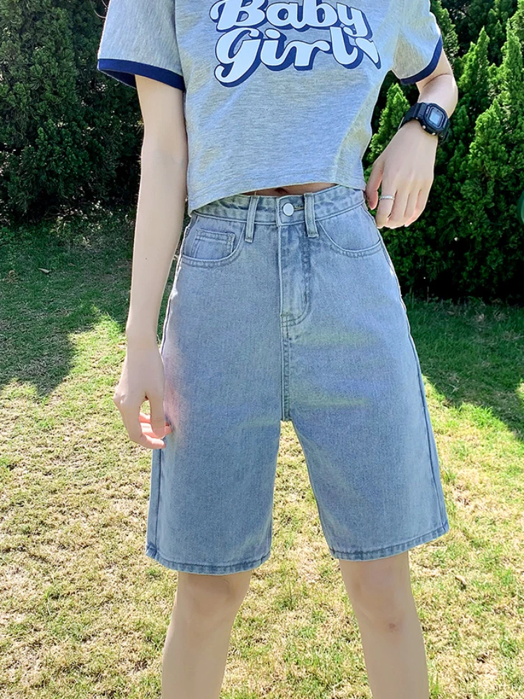 4 Color Denim Shorts Women Summer Cool Korean Style Hotsweet Casual Simple Breathable Versatile Sporty Schoolgirls Fashion Chci