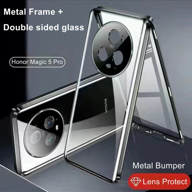 For Honor Magic 5 Pro case Hard plastic Phone Cover Metal Camera Protector  Shockproof Soft bumper Capas skin Honor Funda - AliExpress