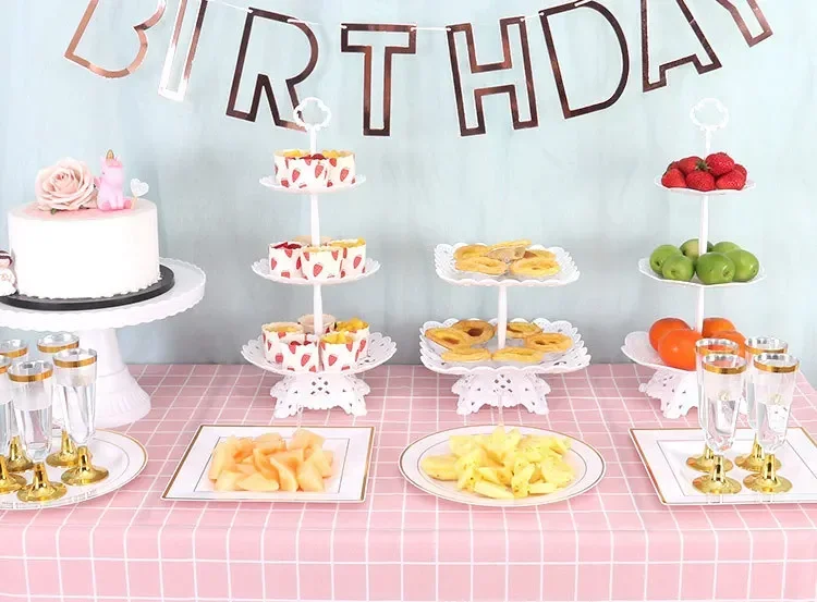 Description Picture 2 of itemCake Stand Birthday Cake Rack Display Cupcake Holder Snack Fruit Plate Wedding Party Tray Dessert Table Decoration Kitchen Tools