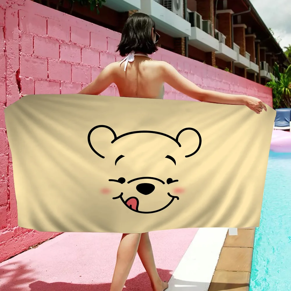 Winnie The Pooh Microfiber Printed Beach Towel Mountain Climbing Yoga Beach Swimming Running Absorbent Soft Towel 3