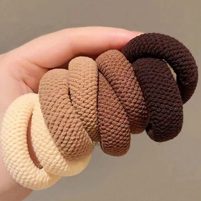5/10 colori misti ad alta elasticità addensati versatili semplici elastici, delicati ai capelli (colore casuale) elastici per capelli corda per capelli