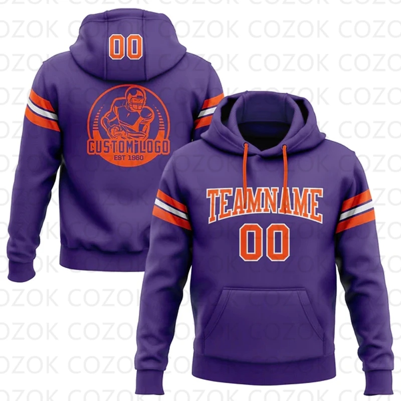 Customized Hoodie Purple Jersey 3D Printed  Unisex Pullovers Hoodie Casual Sweatshirts