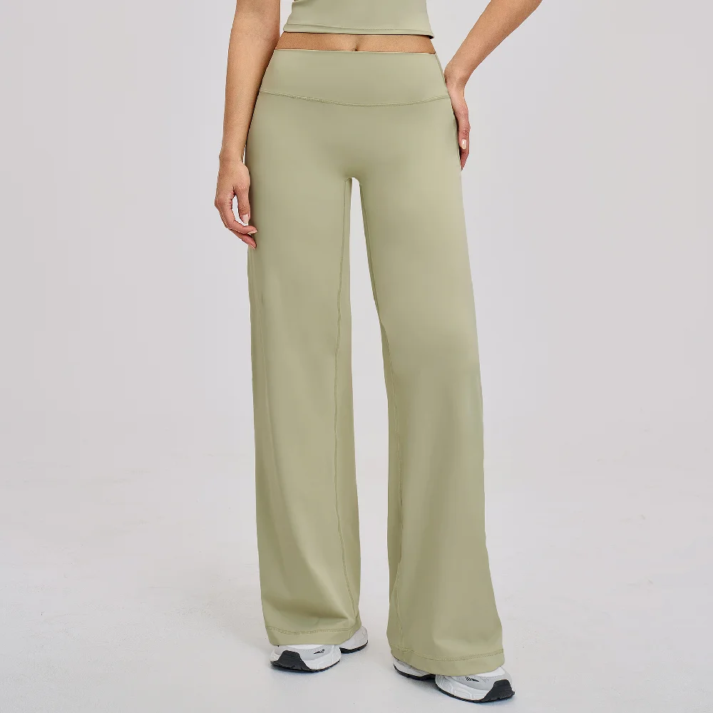 Women High-Waist Flared Yoga Pants Wide Leg Breathable Fitness Pants Pilates Sports Bell Bottom Trousers Female Gym Sports Pants 3