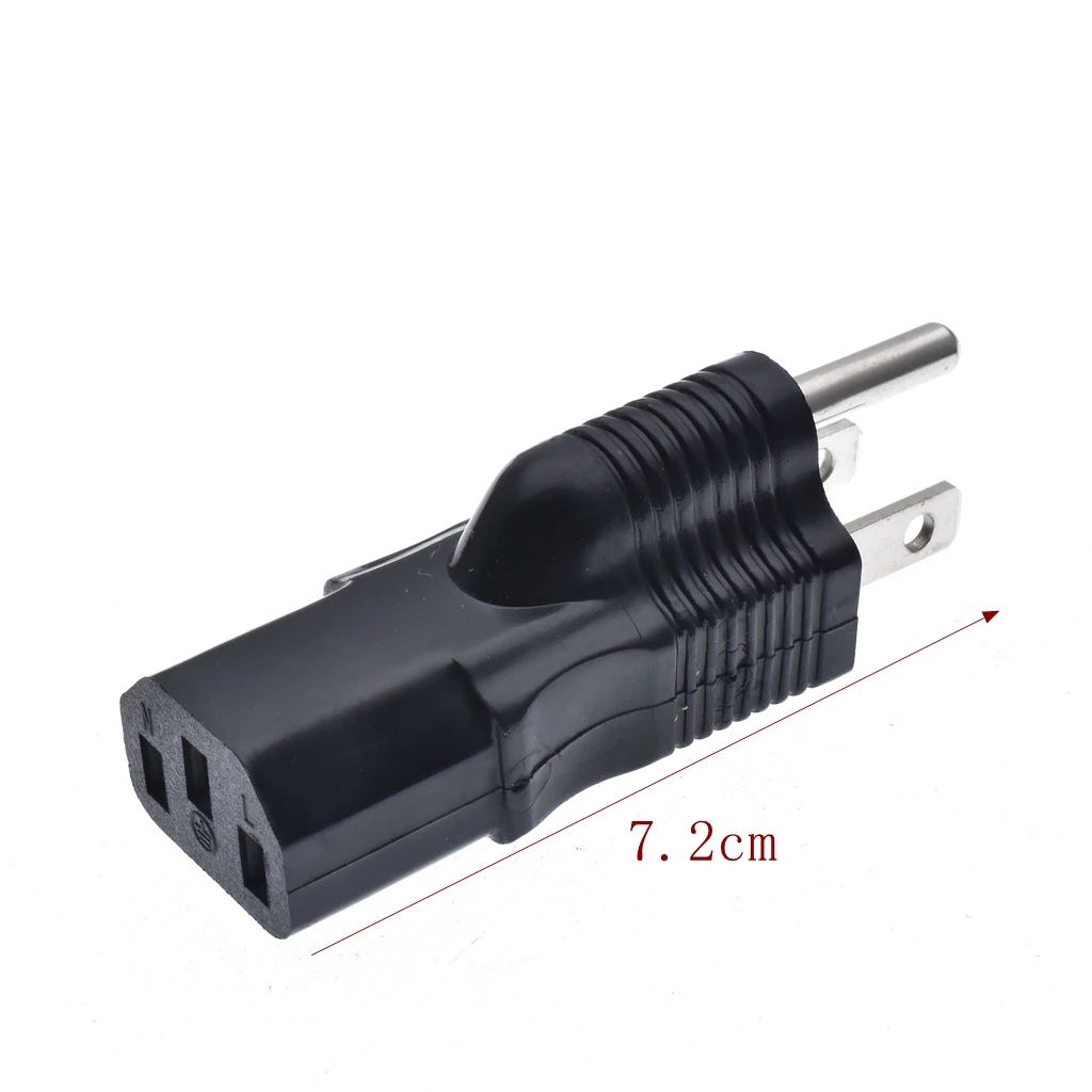 PDU UPS Power Adapter American Plug Converter, Nema 5-15P MALE TO IEC 320 C13 Female Adapter.US TO C13