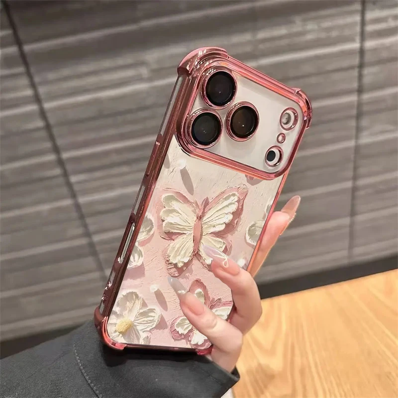 Butterfly Shockproof Fashion Plating Phone Case Cover