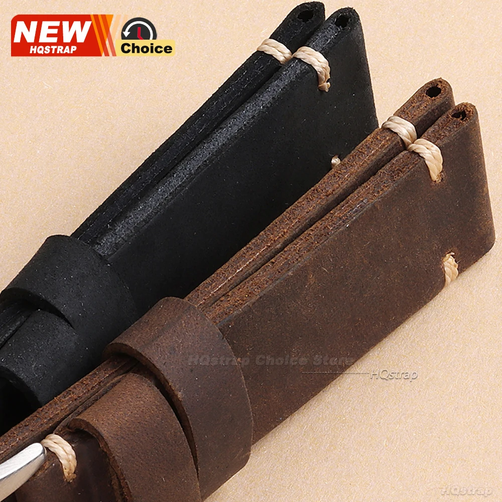 Handcrafted Vintage Leather Smartwatch Band - Universal Replacement Wristband