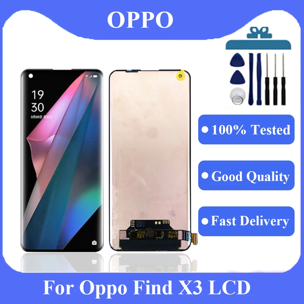 

AMOLED Original For OPPO Find X3 PEDM00 LCD Display Touch Screen Digitizer Assembly For OPPO Find x3 LCD Screen Replacement