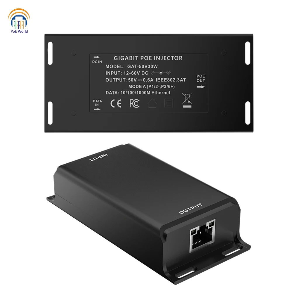 Active POE Injector PoE Converter 24V to 48V POE Or 12 Volt DC to IEEE ...