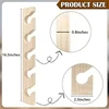 Wall Mounted Wooden Baseball Cap Organizer Vertical Hat Racks For Closet Portable Solid Wood Hooks Display Rack 6