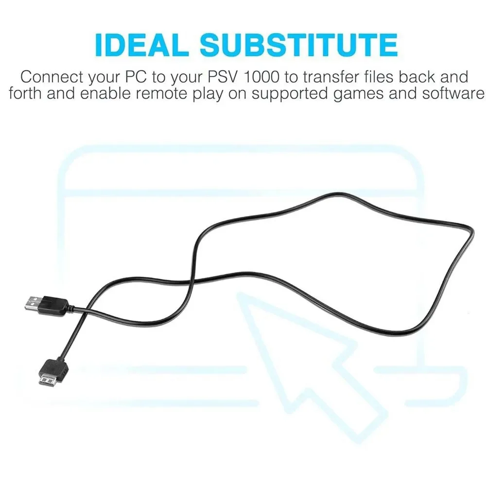 USB 2-in-1 High Speed Data Sync Charging Cable 1M Handheld Console Game Machine Charger Cord For PlayStation Vita 1000