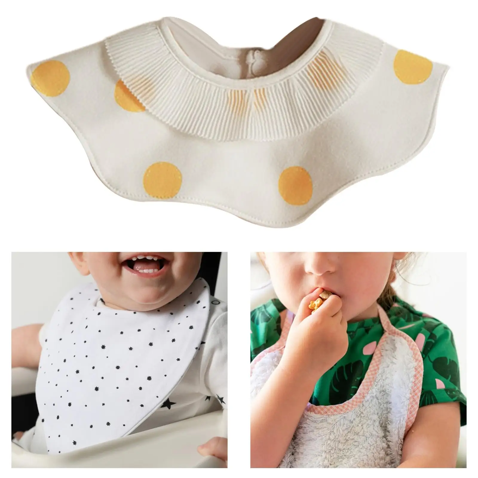 Handmade Drool Burp Bibs Feeding Bibs Drooling Multi Use Scarf Bibs Drool Bib for 0-36 Months Newborn Infant Boys Girls Gifts