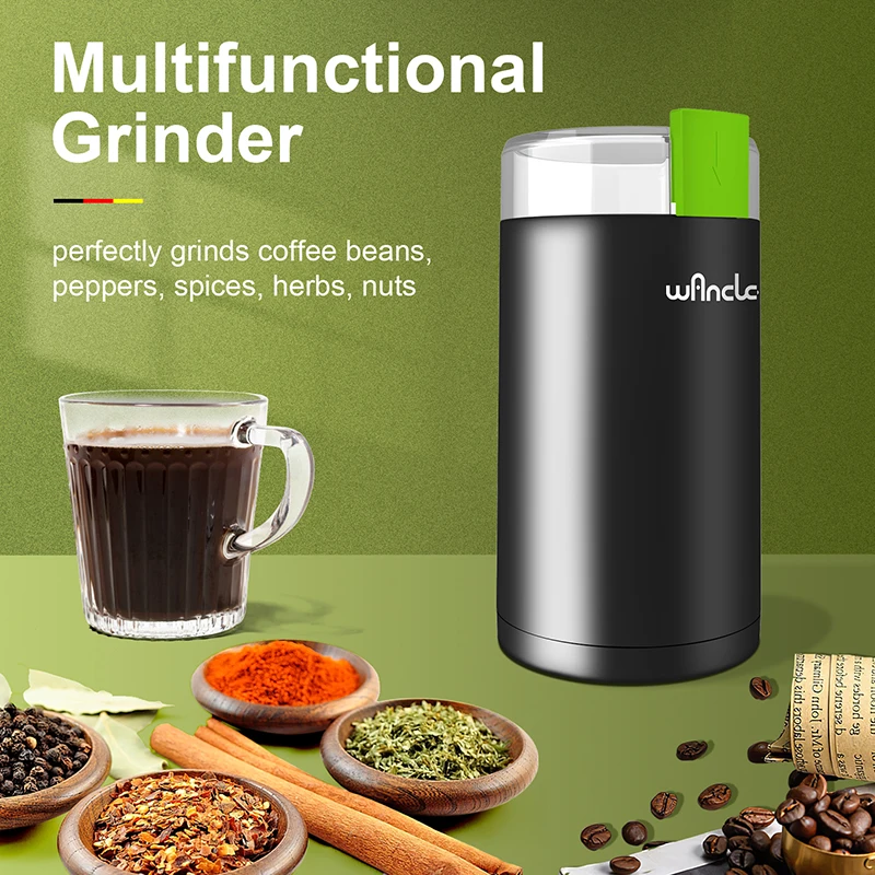 Coffee Grinder, Electric Coffee Grinder, Spice Grinder Electric, One-Touch  Operation Coffee Bean Grinder for Herbs Spices and More, with Cleaner Brush