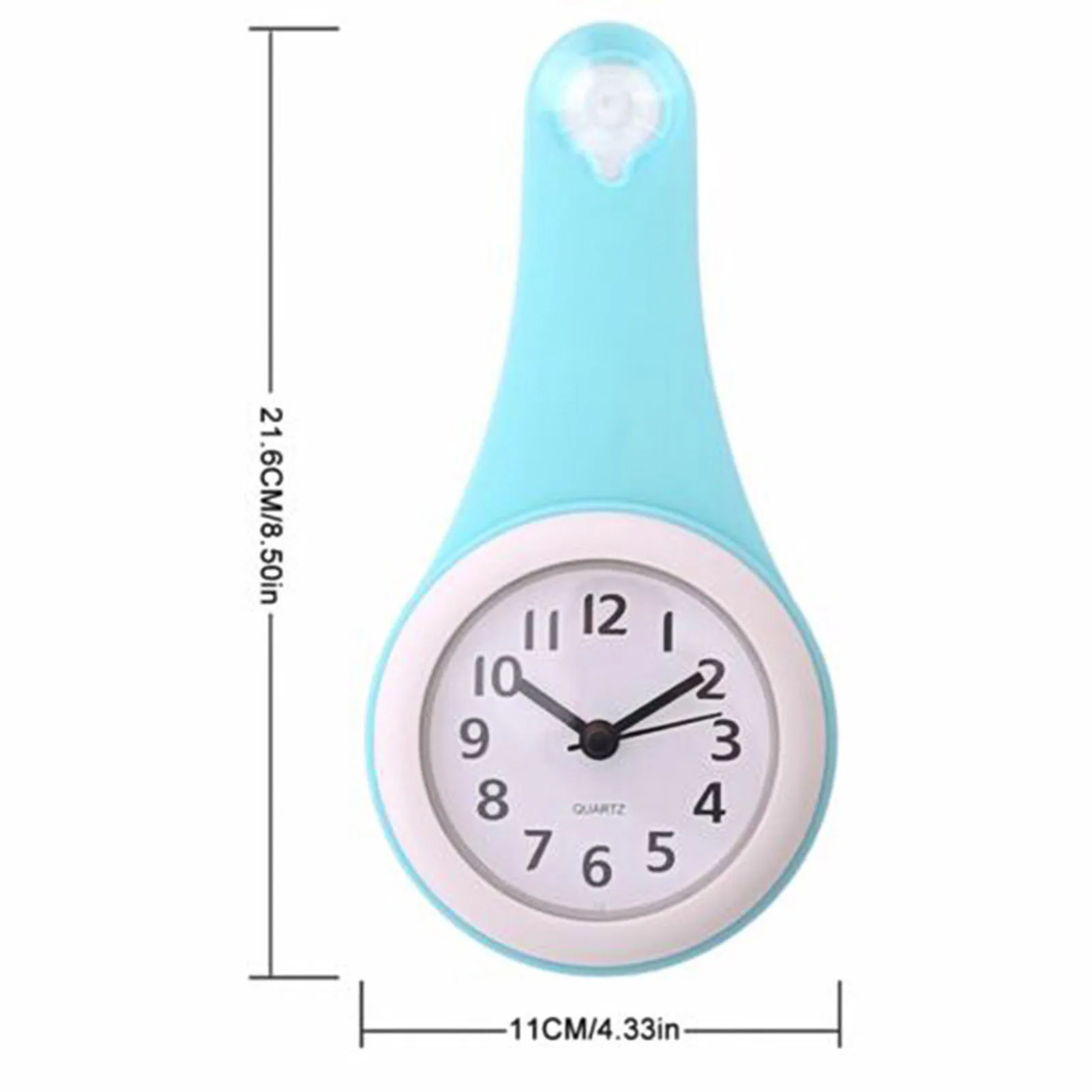 Bathroom decorative wall clock silicone large numbers mini hanging clock for living room bathroom study wall clock