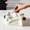 Ceramic Tissue Box Silver Pleats Geometric Spheres Black Balls Paper Towel Holder Napkin Holder Tabletop Storage Container 3
