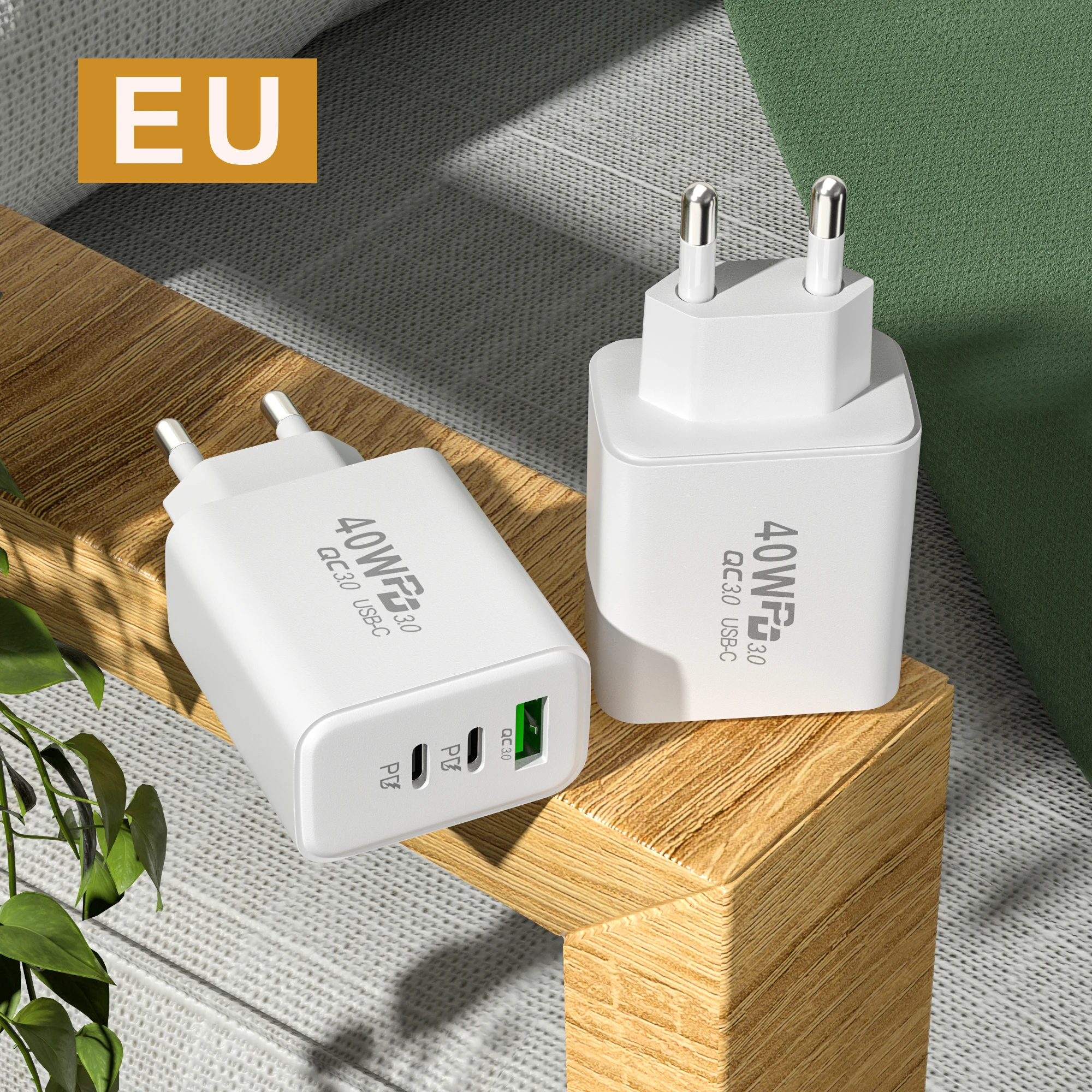 รูปสินค้า อะแดปเตอร์ชาร์จ USB 3 พอร์ต ชาร์จเร็ว ใช้ได้ทั่วโลก